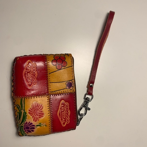 Leather las vegas coin purse, handmade - Picture 2 of 3